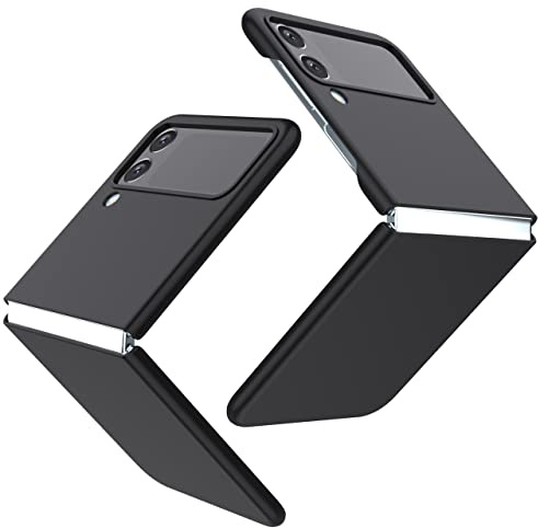 Natbok Funda para Samsung Galaxy Z Flip 4 5G,Grado Militar Prueba de Golpes, Anti-Rasguño Carcasa, Funda Protectora Dura PC,Antiarañazos,Antiarañazos para Samsung Galaxy Z Flip 4,Negro