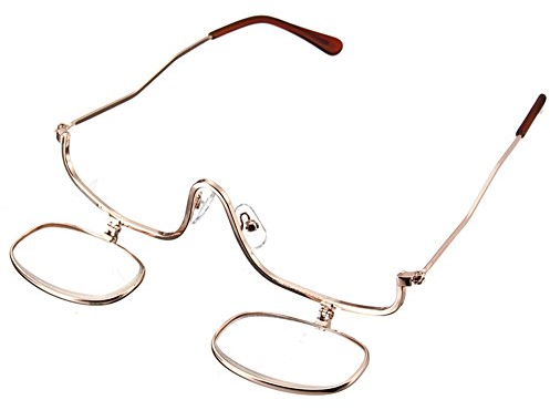 NEBAI · LESEN 1 Paar Makeup Lesebrille Vergrößern Flip nach unten Kosmetik Leser Make-up Gläser Für Damen (+2.0)