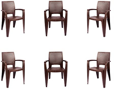 CREVICOSTA QUALITY MARK MARCAS DE CALIDAD - Set 6 Sillas de Resina Caribe (Chocolate)