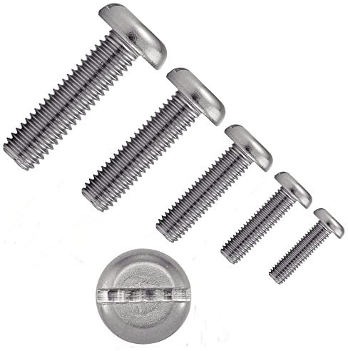 irsa24 200 Stk. Flachkopfschrauben mit Schlitz M 5 x 50 mm DIN 85 Edelstahl A4 ISO 1580 Flachkopf Schrauben