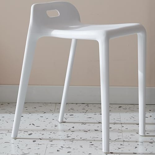ILOOXI Tabourets empilables en plastique de 45,7 cm, tabouret de comptoir à dossier bas, capacité de 200 kg, tabourets de bar empilables pour enfants, école, salle de classe, cuisine à manger (couleur