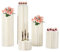 SanBouSi 5 Jarrones de Columna para Flores de Cartón - Soporte Plegable y Cilíndrico Decorativo Color Blanco para Bodas, Compromisos y Cumpleaños