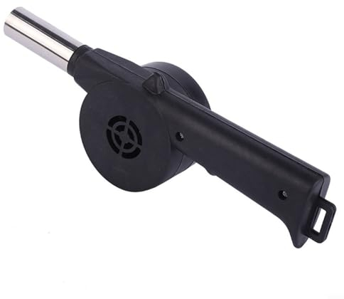 WIIYENA Barbecue Air Blower Portable Handheld Hand Cranked BBQ Cooking Fan Air Blower Fire Bellows Tool for Outdoor Camping Cook Picnic Barbecue