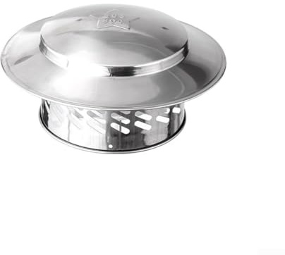 Tuyau de ventilation en acier inoxydable pour poêle à bois, pot de cheminée, capot de toit, couverture de pluie, tuyau d'évacuation d'air (160 mm)