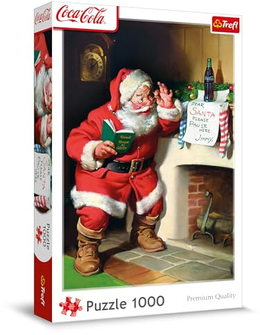 Trefl Coca-Cola 10922 1000-Piece Christmas Jigsaw Puzzle for Adults and Children from 14 Years, Multicoloured, 10922
