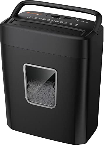 Bonsaii Paper Shredder, 8-Sheet Crosscut Home Office Shredder with 4.2 Gallon Bin, P-4 Security Level Document Shredder Shred Credit Card/Mail/Staple/Clip (C261-C Updated)