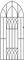 Abbey Modern Tall Bow Top Metal Garden Gate 1950mm High Wrought Iron Style Pedestrian Entrance (914mm Gap x 1950mm High ABZP42)