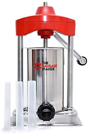 The Sausage Maker - 5 lb. Heavy Duty Vertical Sausage Stuffer - Includes Stuffing Tubes - Metal Gears