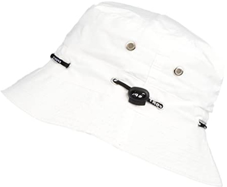 TOUTACOO, Sombrero para el Verano, Gorro para Hombre y Mujer, Ajustable (Blanco (Soleada/Lluvia))