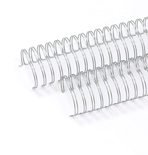 Craftelier - Set mit 2 Doppelringbindern für Alben, Notizbücher, Agenden oder Kalender | Ideal für Scrapbooking und Bastelprojekte | Ø 3,17 cm (1.25) - Farbe Silber