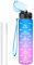 GOPPUS rinkflasche, Sport Trinkflasche, [BPA-frei Tritan] 1L/500ML/750ML Auslaufsicher Sport Wasserflasche, Sportflasche für Fahrrad, Camping, Yoga, Gym (1 Flasche)