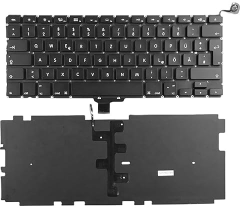 T-ProTek DEUTSCHE - Tastatur mit Beleuchtung kompatibel für MacBook Pro 13,3 A1278 Mid 2009 Serie