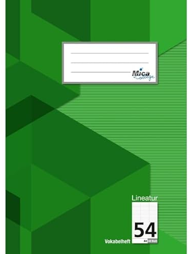 Vokabelheft A4 - Lineatur 54-3 Spalten - 40 Blatt