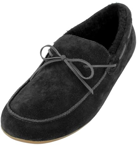 HAFLINGER Ciabatte in pelle di agnello mocassino Yumah, Nero 03., 37 EU