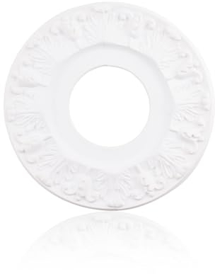 INCREWAY 1Pack 3d modelado de techo medallón de iluminación placa de techo para accesorios de techo de techo, 10 pulgadas OD x 4 pulgadas ID