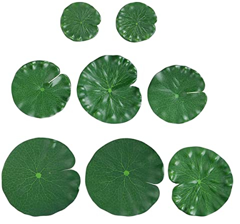 Alipis Schwimmende Teichpflanzen 8 Stück Künstliche Lotusblätter Eva-Material Natürliches Aussehen Teichversorgung