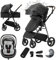Gcarebb Cuirs 3 en 1 Poussette, Poussettes Citadines Avec Siège Auto, Poussette Canne Portable Pliant en Un Clic, Poussettes Combinée Paysage Haut Cadre en Aluminium 0-4 Ans