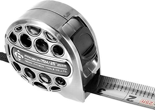 Tape Measure 25'FT Foot/7.5M Stainless Steel Retractable Measuring Tape Double Side Scale Handy Measurement Tape for Construction Household Woodworking (1)