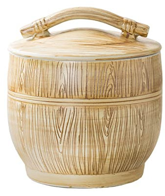 EOTRERANQ Distributeur de Riz, récipient de Stockage de céréales en céramique rétro, Distributeur de Grains en Porcelaine adapté aux céréales, Farine, Sucre, café, Riz, Noix, collations, Aliments for