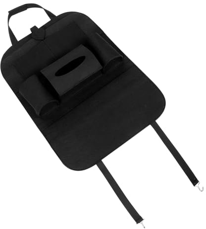 CLISPEED Organizador Colgante para Asiento Trasero Coche Bolsa de Almacenamiento Grande y Resistente Fácil de Instalar para Viajes y Diario Color Negro