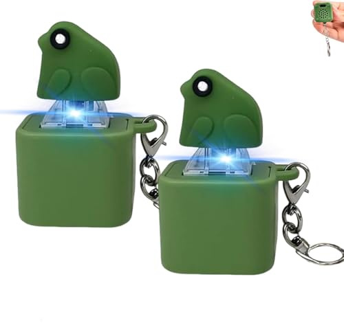 Vibbang 2 PCS Portachiavi Rana, Rane Ricaricabili Giocattoli per Bambini Adulti, Portachiavi Antistress con Luci, Antistress Frog, Gadget Compleanno, Regalini Fine Festa Compleanno Bambini