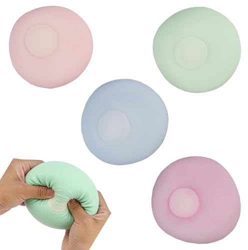 4 PCS Boules Anti-Stress Gluantes, Balles Sensorielle pour Les Mains, Jouet Relaxant Souple pour Adultes, Soulagement du Stress, Idéal Bureau, Maison Et Voyage
