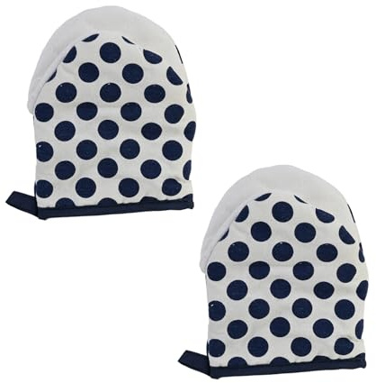 Mini Guanti da Forno, Guanti per Microonde, Resistenti Alle Alte Temperature, in Misto Cotone e Lino, a Forma di Becco d'Anatra (con Anello Per Appenderli), Adatti per Cuocere Al Forno e Grigliare