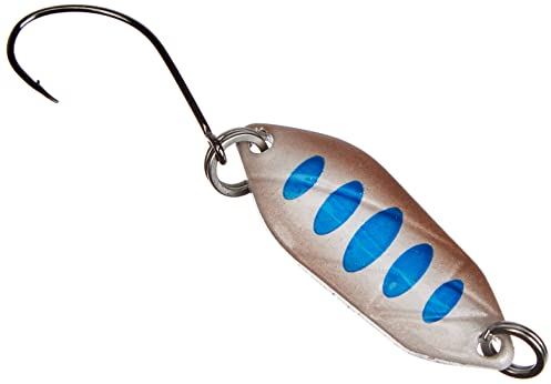Spoon Forellenblinker 3,3g zum Wurffischen, Blinker für Barsch und Forellen, kupferfarben/Blaue Punkte