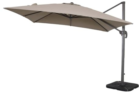 Ombrellone Da Giardino 3 X 4 Palo Laterale Taupe, Telo Tortora Per Esterno, Ristorante Gelateria Bar Hotel Albergo