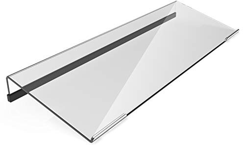 KOTEMON Acrylic Tilted Computer Keyboard Stand for Ergonomic Typing, Keyboard Tray Holder with Silicone Non-Slip Case, Clear
