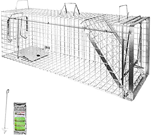 Lebendfalle Marder Rattenfalle Lebend Wiesel Garten Kaninchen Abwehr Umsiedeln Falle Haus Waschbär Zubehör Vertreiben Dachboden 120 x 34 x 42 Heavy Petigi