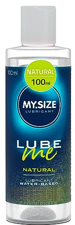 MY.SIZE Lube Me Premium Gleitgel Natural 100 ml I Gleitmittel natürlich & geruchsneutral I Wasserbasierte Gleitgele I Lubricant Gel für Toys & Latexkondome geeignet I water based lubrication