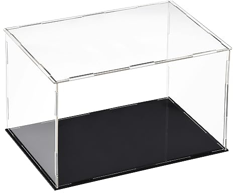 sourcing map Acrylic Clear Display Case Box Dustproof Protection Showcase Cube Collectibles Show Box 30x20x20cm