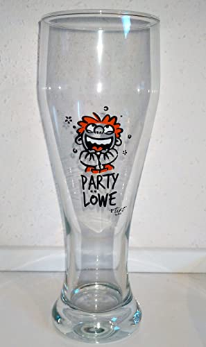 Wheat Beer Glass / Gaudiglas / 1 x 0.5 Litres / Beer Glass / Party Löwe / Rofu / Action / Kik