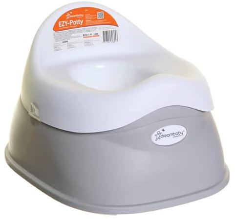 Dreambaby EZY-Potty Toilet Trainer Seat - with Splash Guard & Removable Bowl - Grey - Model F695