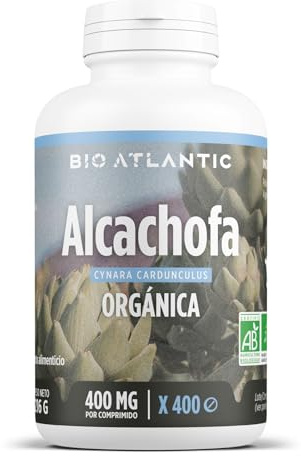 ✿ Alcachofa Orgánica - 1200 mg por dosis diaria - Cynarin - 400 comprimidos - Alta Concentración, Formato Ahorro, Premium y Vegetal