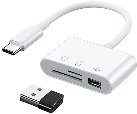 3 in 1USB C SD Kartenleser, USB C zu SD/Micro SD/USB 3.0 Adapter, TF Speicher kartenleser kompatibel mit Typ C Geräten wie Samsung, Huawei，MacBook, Laptop, Tablet