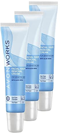 AVON WORKS 3 x Enthaarungscreme für das Gesicht