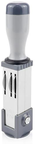 UPIQNG Portable Number & Time Stamp - Small Round Plastic Handheld Business Date & Year/Month/Day Stamp - 21MM