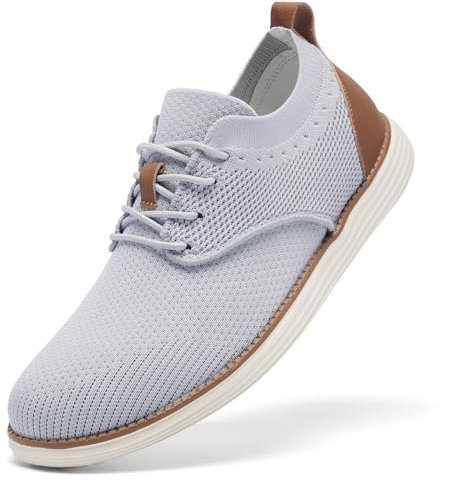 SHULOOK Chaussures d'été respirantes pour homme - Chaussures de marche légères - Chaussures d'été - Loisirs - Chaussures d'affaires décontractées - Moderne Breeze, gris clair, 47 EU