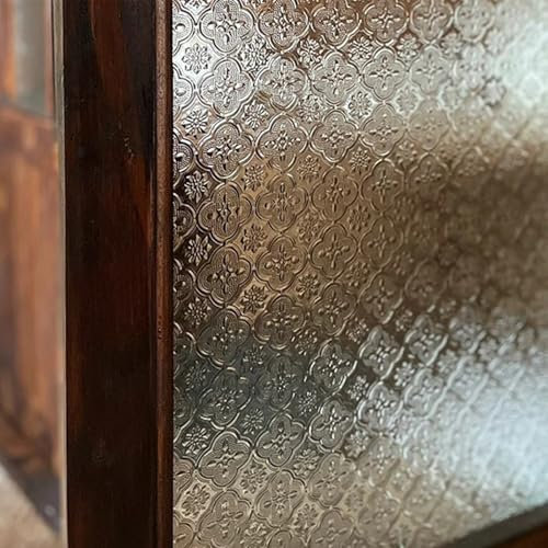 Pasdrucn Film de fenêtre opaque et auto-adhésif pour fenêtre - Style rétro - En verre dépoli - Opaque de l'extérieur - 40 x 300 cm