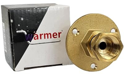 Wärmer System Wallplate PSW Support de bride pour robinet extérieur Adaptateur universel pour une utilisation avec tuyau en plastique de 16 mm à travers le mur Raccord à bride BSP 1,27 cm