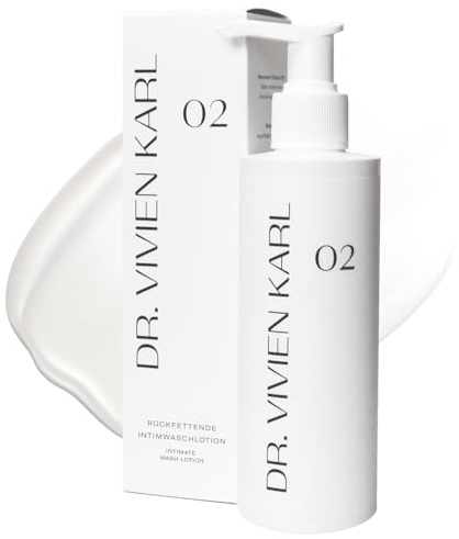 DR. VIVIEN KARL Intimwaschlotion 02 | Sanfte Reinigung & Pflege für empfindliche & trockene Haut | Mit Sheabutter & Milchsäure | Tägliche Intimpflege gegen Intimtrockenheit | 200 ml