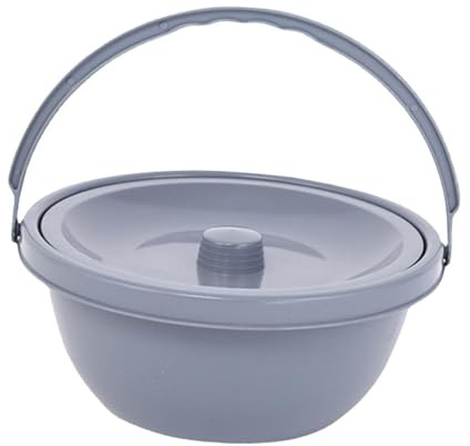 MotiveTech Bedside Commode Chamber Pot with Handle Bedpan Portable Pot Toilet Container for Elderly Male Female Adults Tent Boat