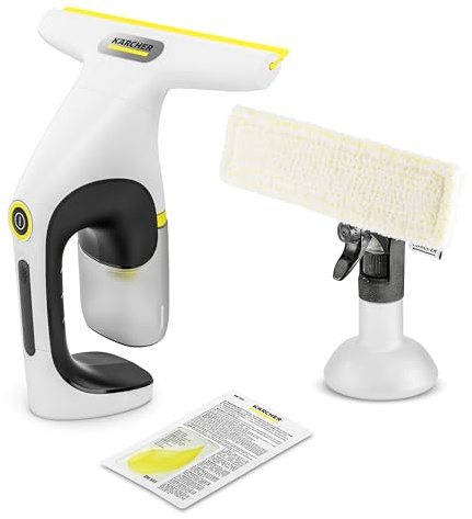 KARCHER WV 1 Compact Care - Lavavetri - Tergivetro da 250 mm - Autonomia della batteria: 25 minuti - Pulisce fino a 70 m? (circa 23 finestre)