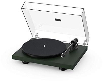 Pro-Ject Debut Carbon EVO, Audiophile Turntable with Carbon Fiber tonearm, Electronic Speed Selection and pre-Mounted Sumiko Rainier Phono Cartridge (Satin Fir Green)