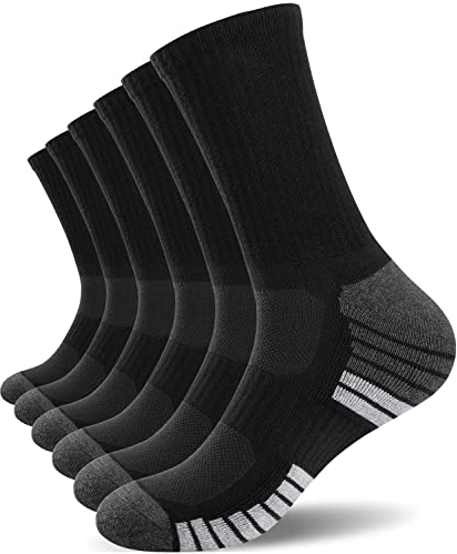 Benirap Socken Herren Damen 43-46 35-38, Wandersocken Baumwolle Sportsocken Atmungsaktiv Arbeitssocken 39-42 47-50 47-49 Laufsocken Verstärkte Sneaker Socken Fahrradsocken