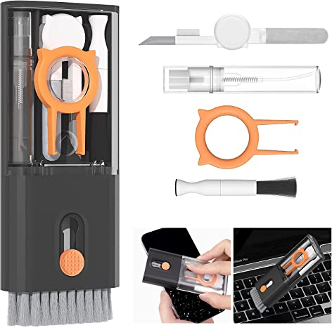 Tastatur Reinigungsset, 10 in 1 Tastaturreiniger mit Bürste,Reinigungsstift für Airpods,Screen Cleaner Keyboard Cleaner Reinigungsbürste für Kopfhörer,Tastatur,Laptop,Telefon,PC-Monitor