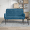 ZEYUAN Sitzbank, Flur Möbel, Sitzbank Esszimmer, Bettbank, Flur Deko, Sitzhocker, Truhenbank, Truhenbank, Schlafzimmer Möbel, Blau 108x79x79 cm Samt
