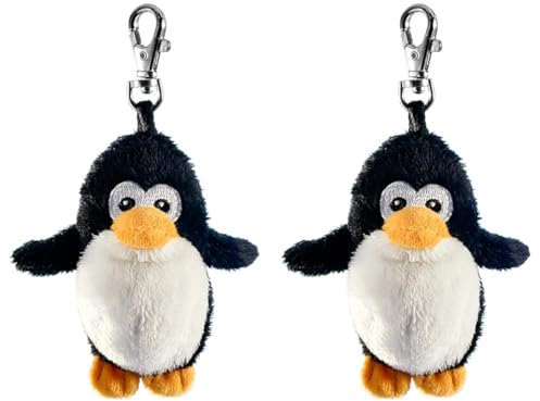 Schaffer 211 Plüsch Schlüsselanhänger Pinguin Pingy Schwarz-weiß (Packung mit 2)